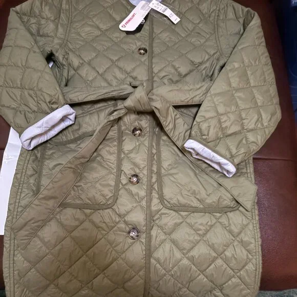 J Crew Woman Primaloft Ligth Weight Collection Green Long Coat Overcoat XS $268 - Picture 5 of 9